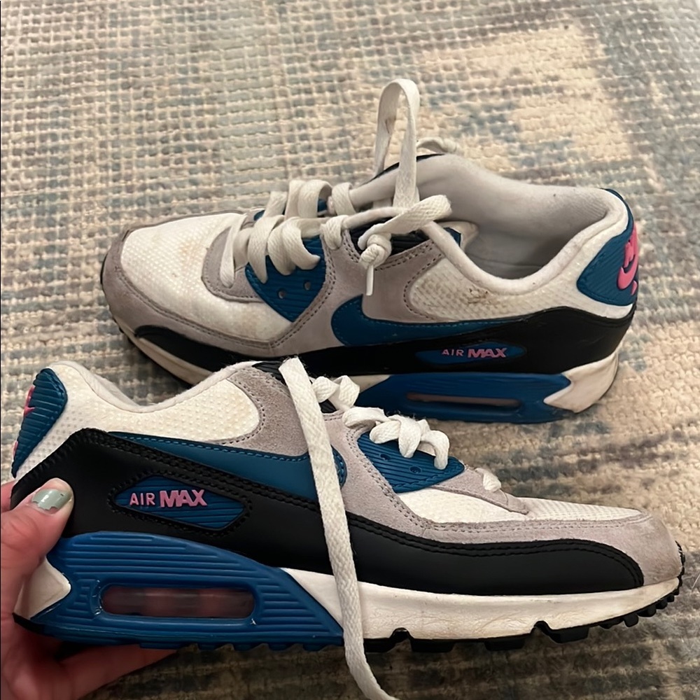 Nike Air Max 90’s blue, pink, navy & white Sneakers